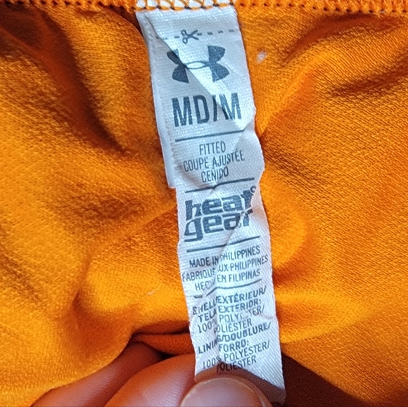 Under Armour Tough Mudder Heat Gear Orange and Black Shorts Medium - Picture 4 of 4